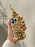 Premium Antique Gold Radha Krishna Mobile Cover