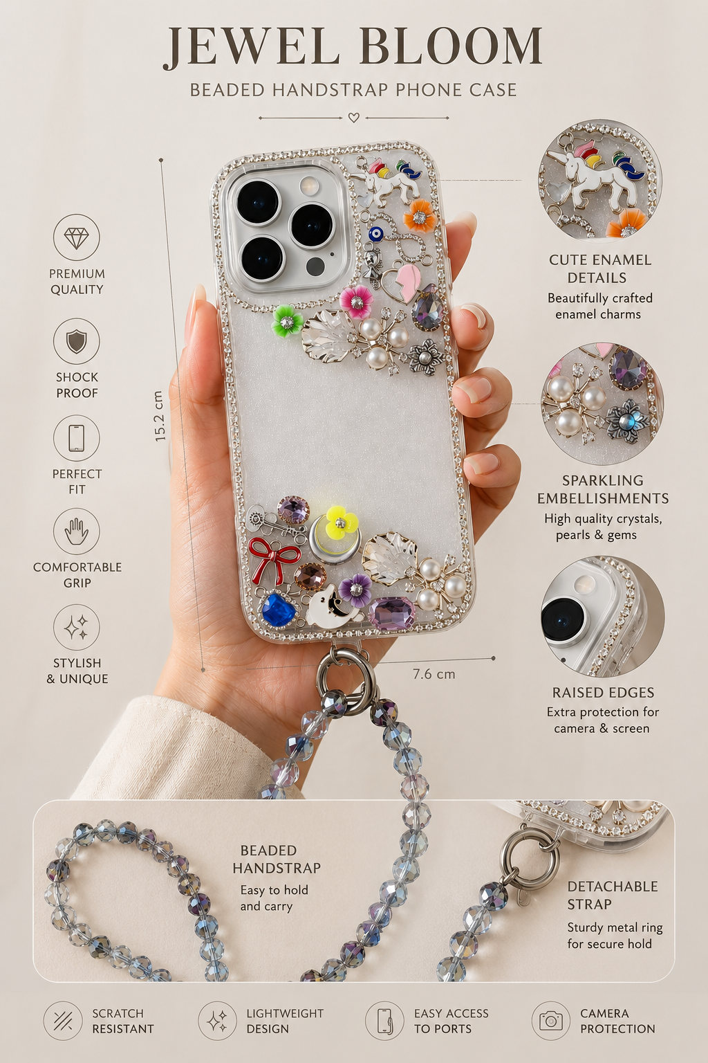 Premium Sparkle Crystal Designer Mobile Cover