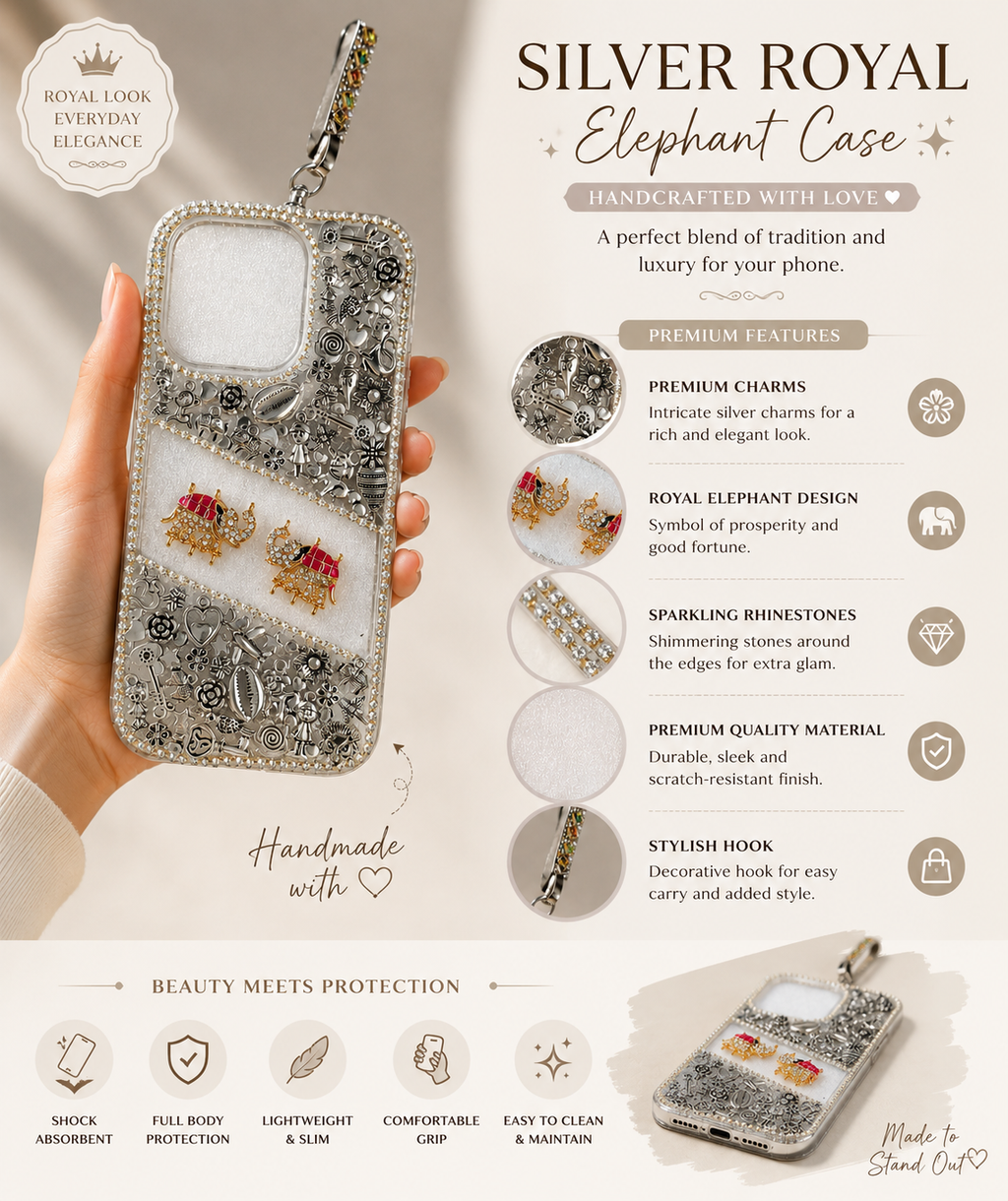 Handcrafted Premium Glitter Case